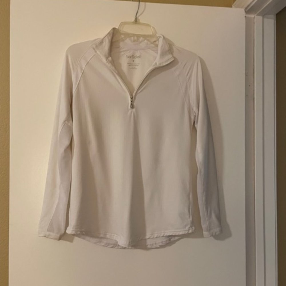 SanSoleil Ladies white sun shirt, Small